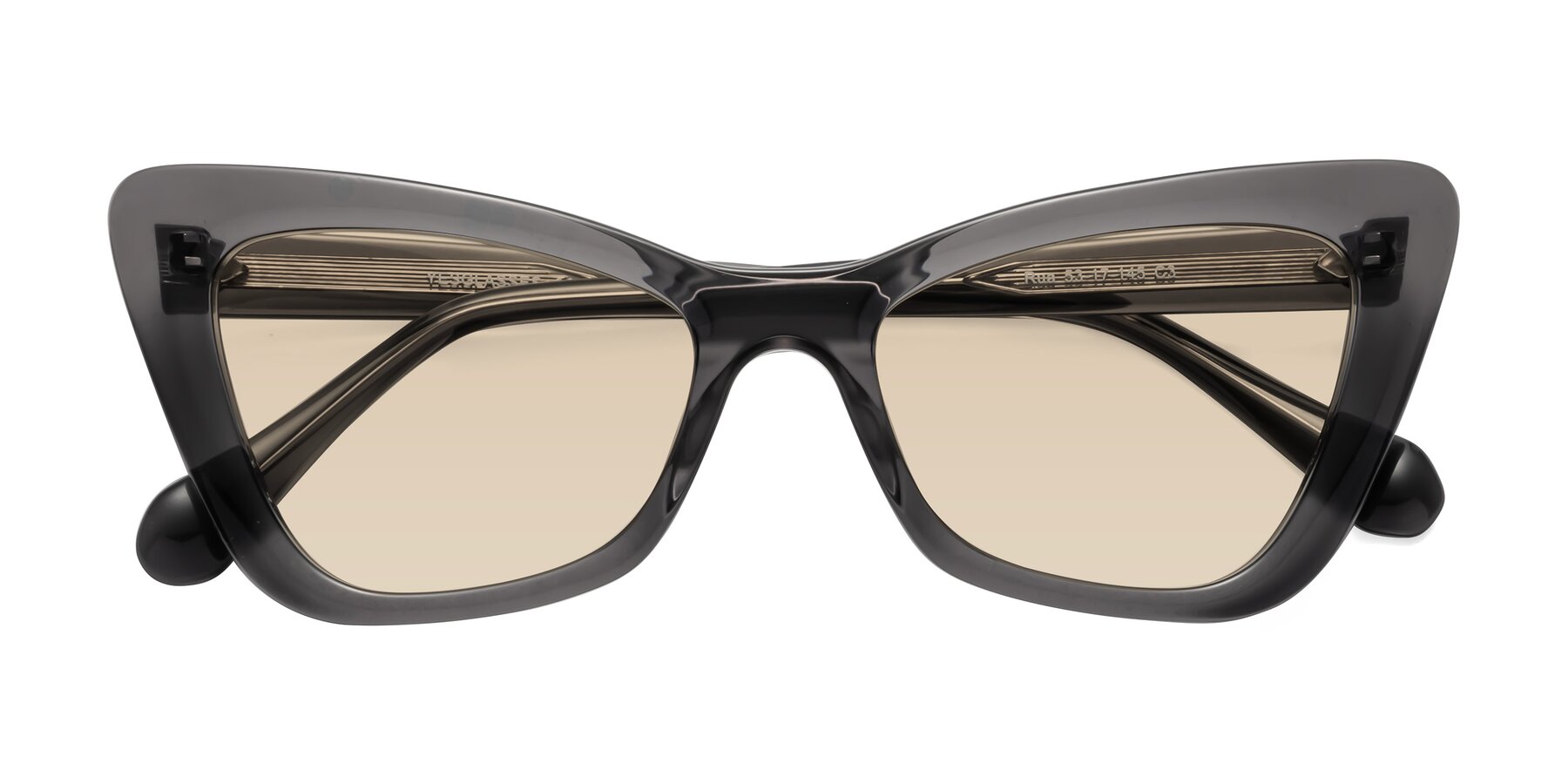 Folded Front of Rua in Gray with Light Brown Tinted Lenses