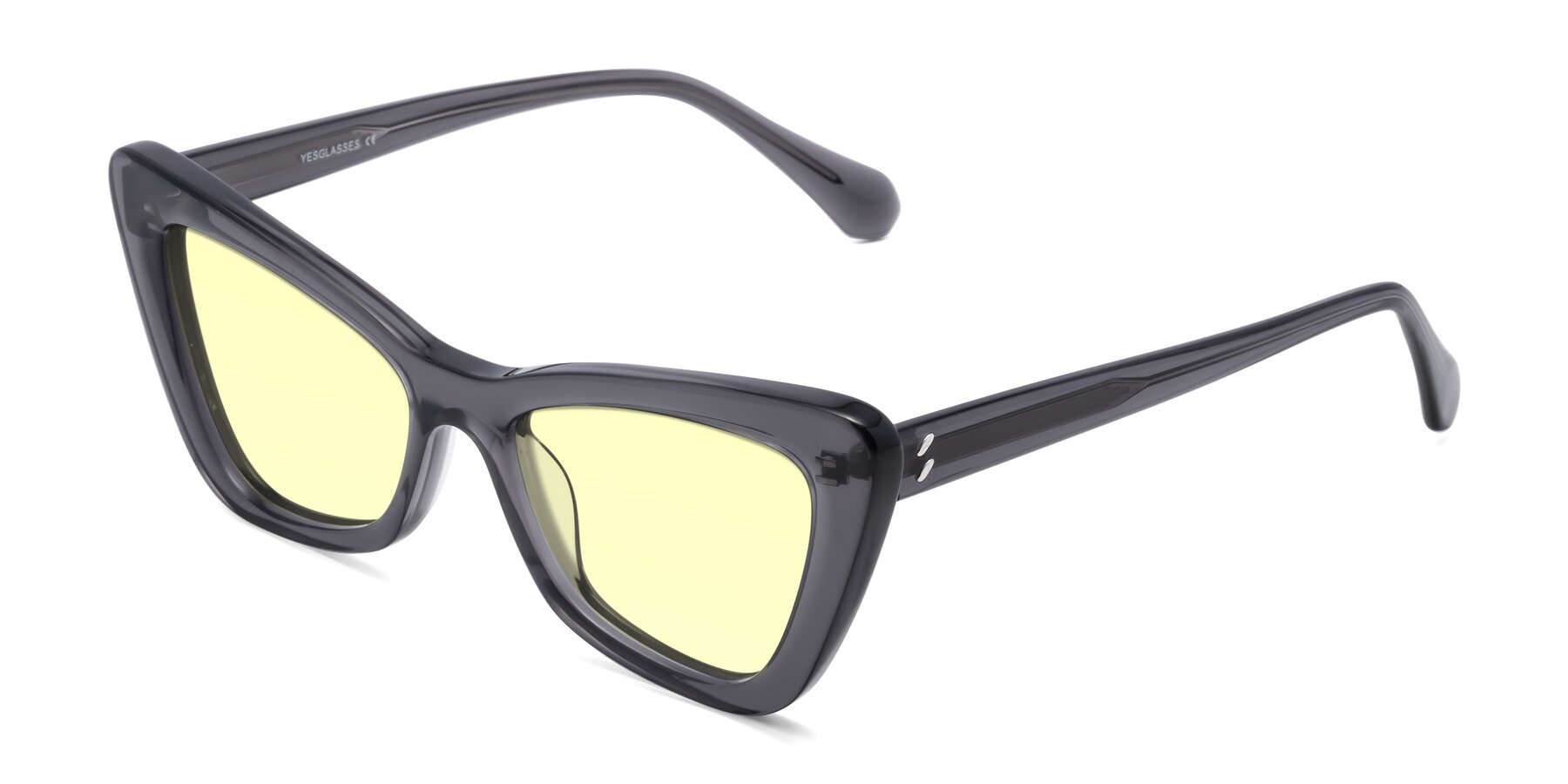 Angle of Rua in Gray with Light Yellow Tinted Lenses
