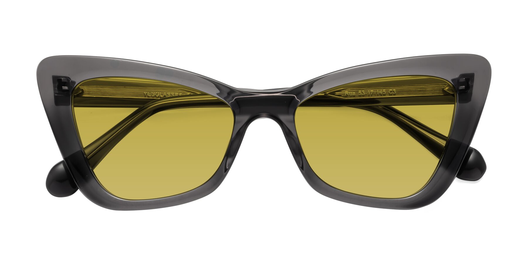 Folded Front of Rua in Gray with Champagne Tinted Lenses