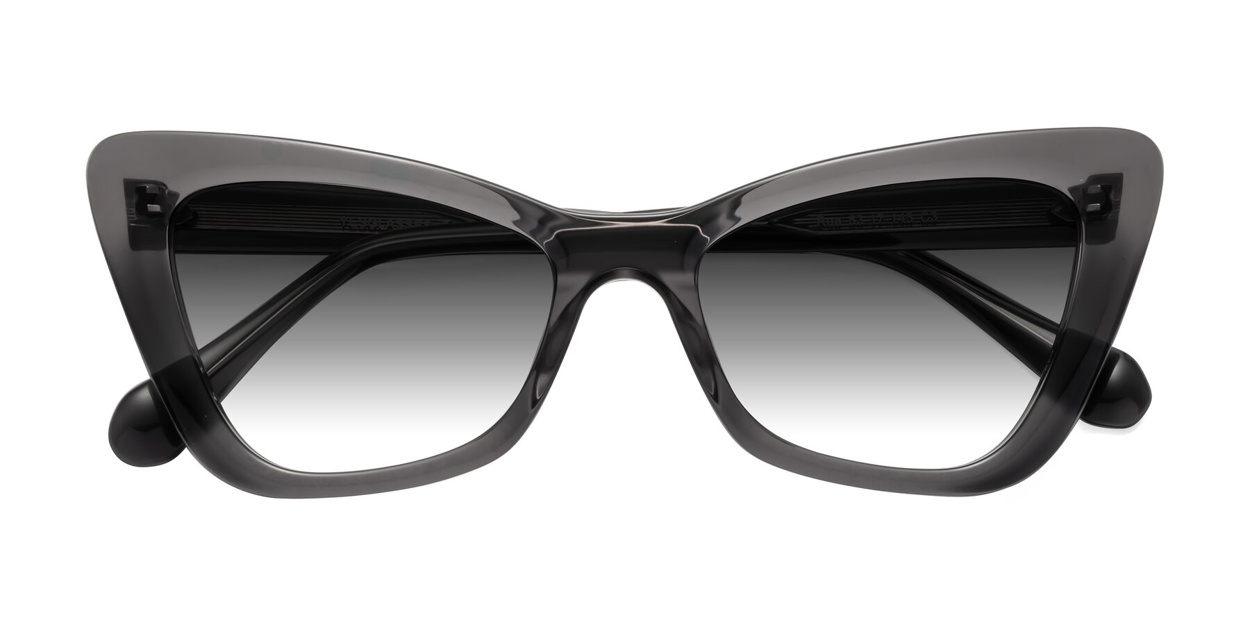 Folded Front of Rua in Gray with Gray Gradient Lenses