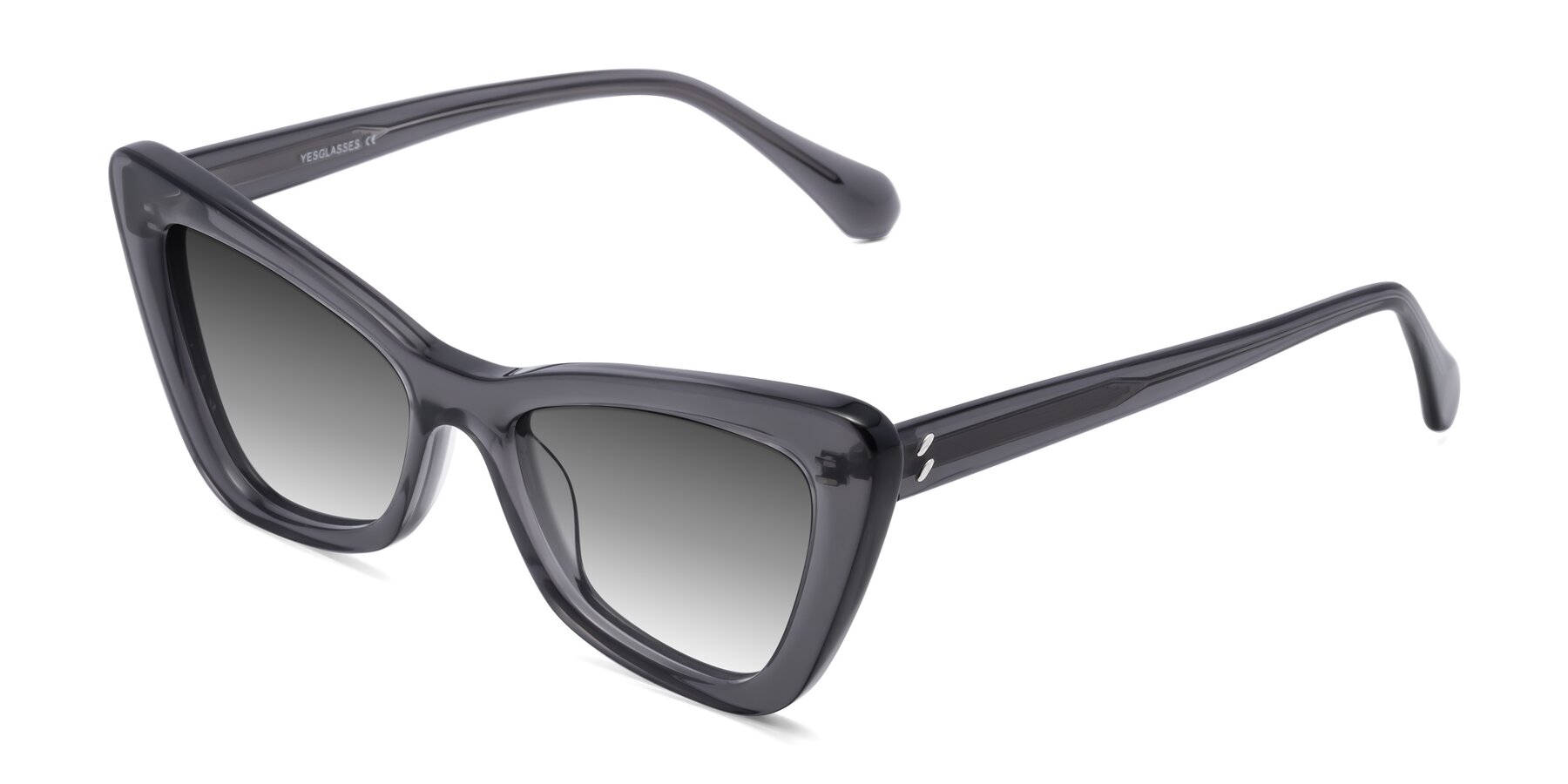 Angle of Rua in Gray with Gray Gradient Lenses