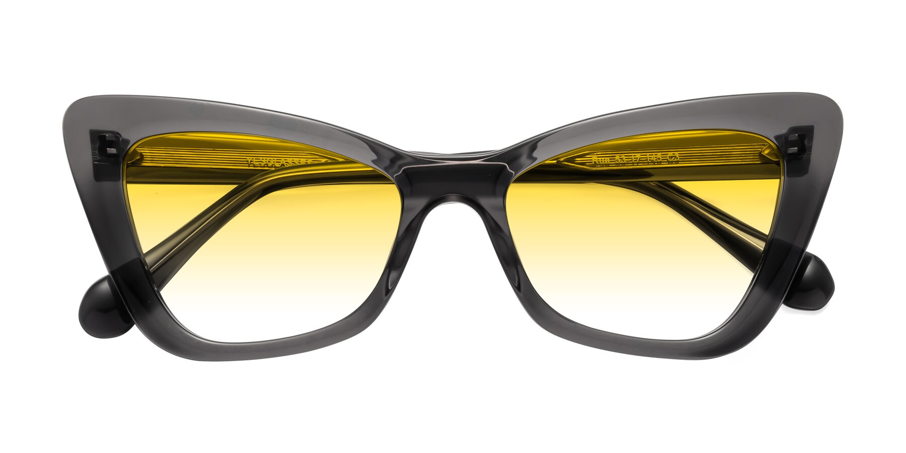 Folded Front of Rua in Gray with Yellow Gradient Lenses