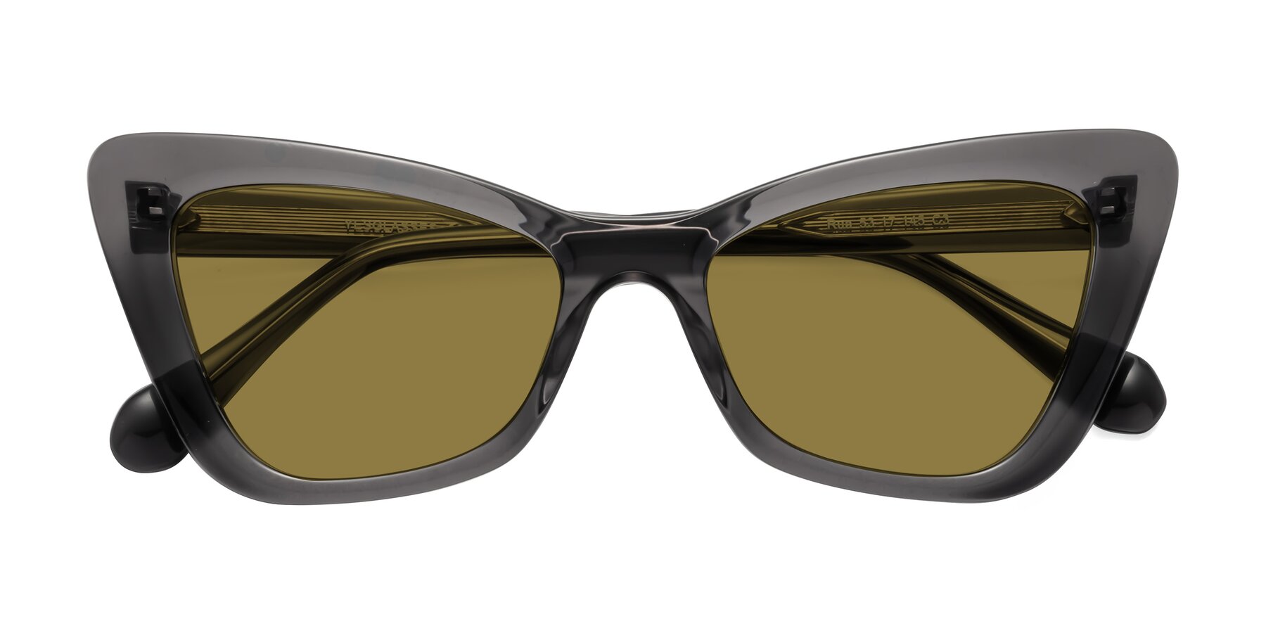 Folded Front of Rua in Gray with Brown Polarized Lenses