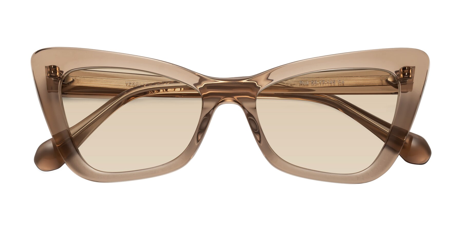 Folded Front of Rua in Caramel with Light Brown Tinted Lenses