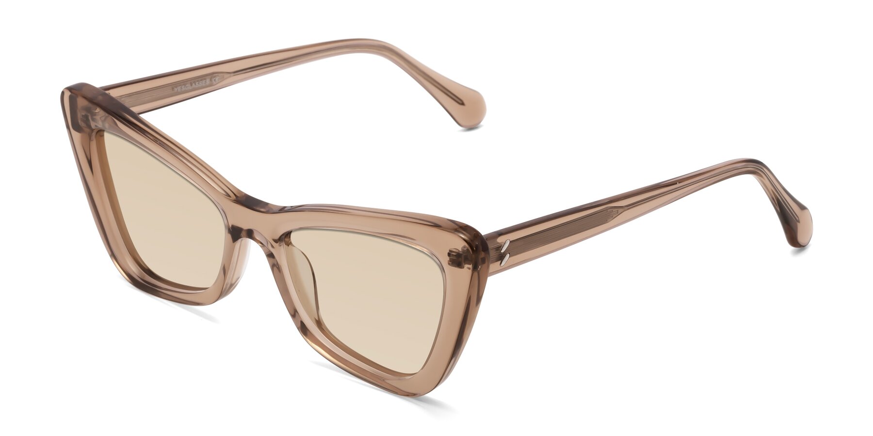 Angle of Rua in Caramel with Light Brown Tinted Lenses