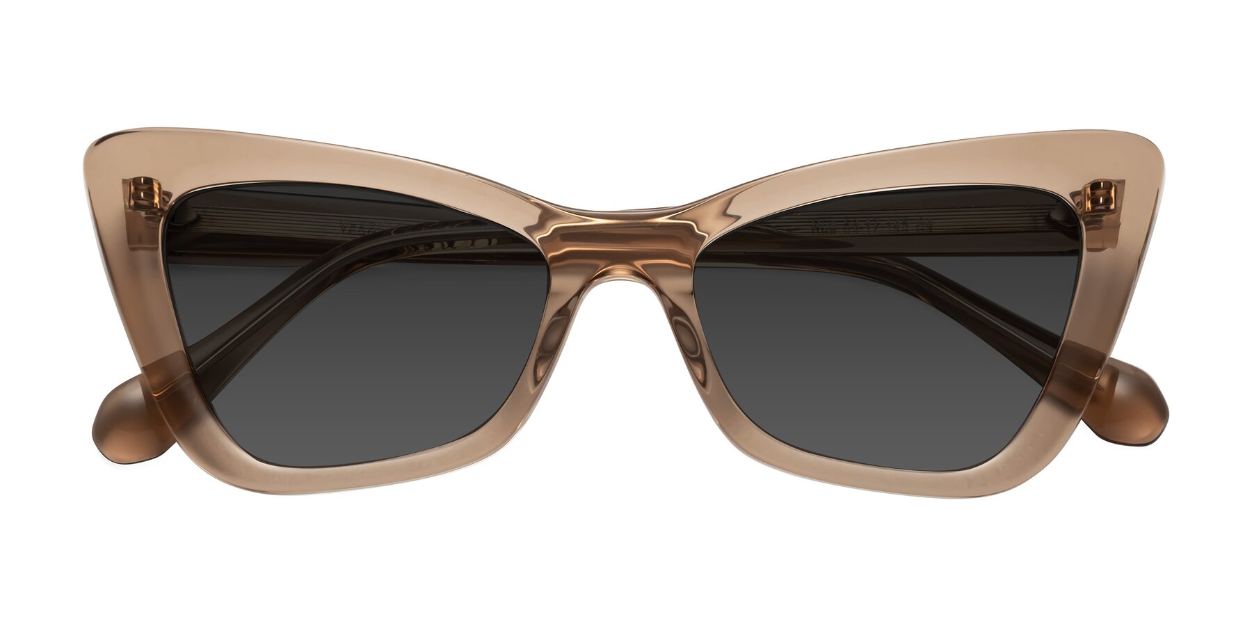Folded Front of Rua in Caramel with Gray Tinted Lenses