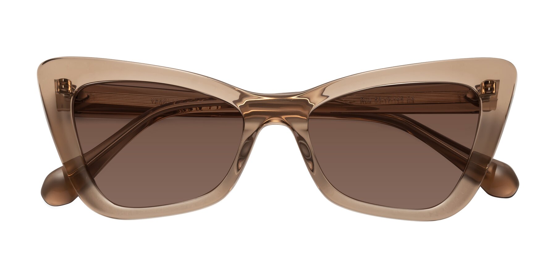 Folded Front of Rua in Caramel with Brown Tinted Lenses