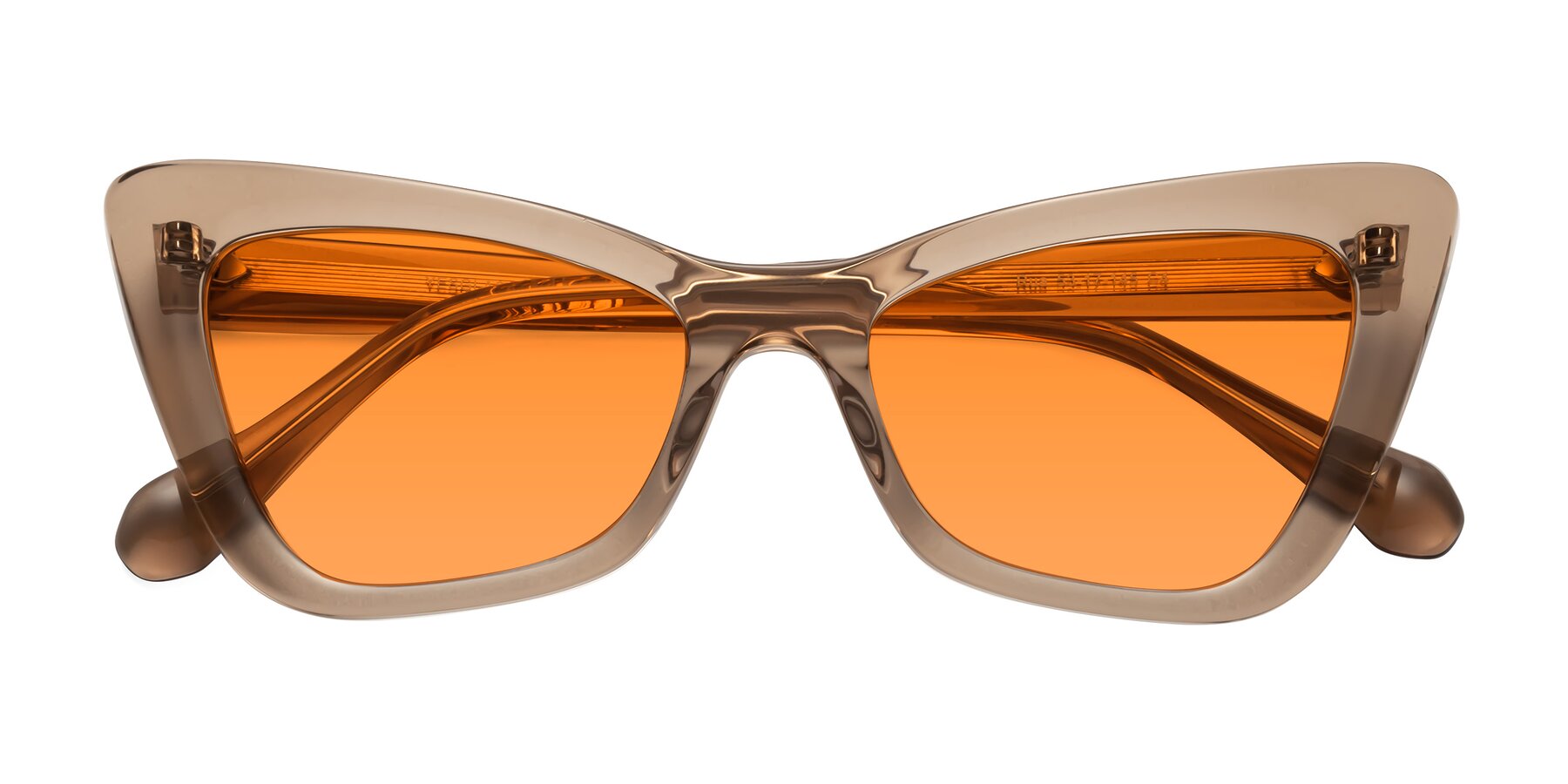 Folded Front of Rua in Caramel with Orange Tinted Lenses