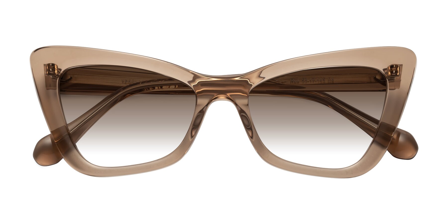 Folded Front of Rua in Caramel with Brown Gradient Lenses