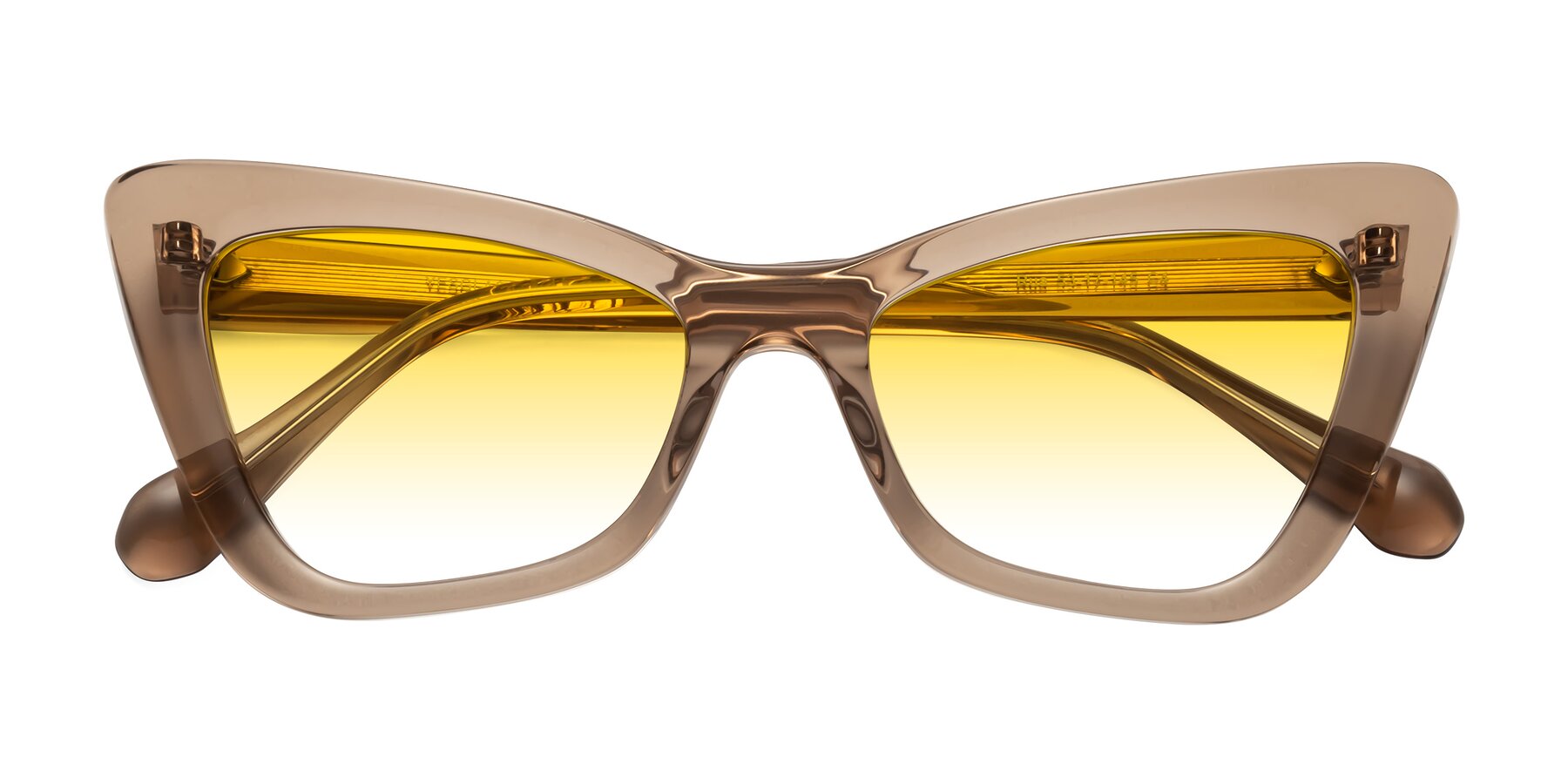 Folded Front of Rua in Caramel with Yellow Gradient Lenses