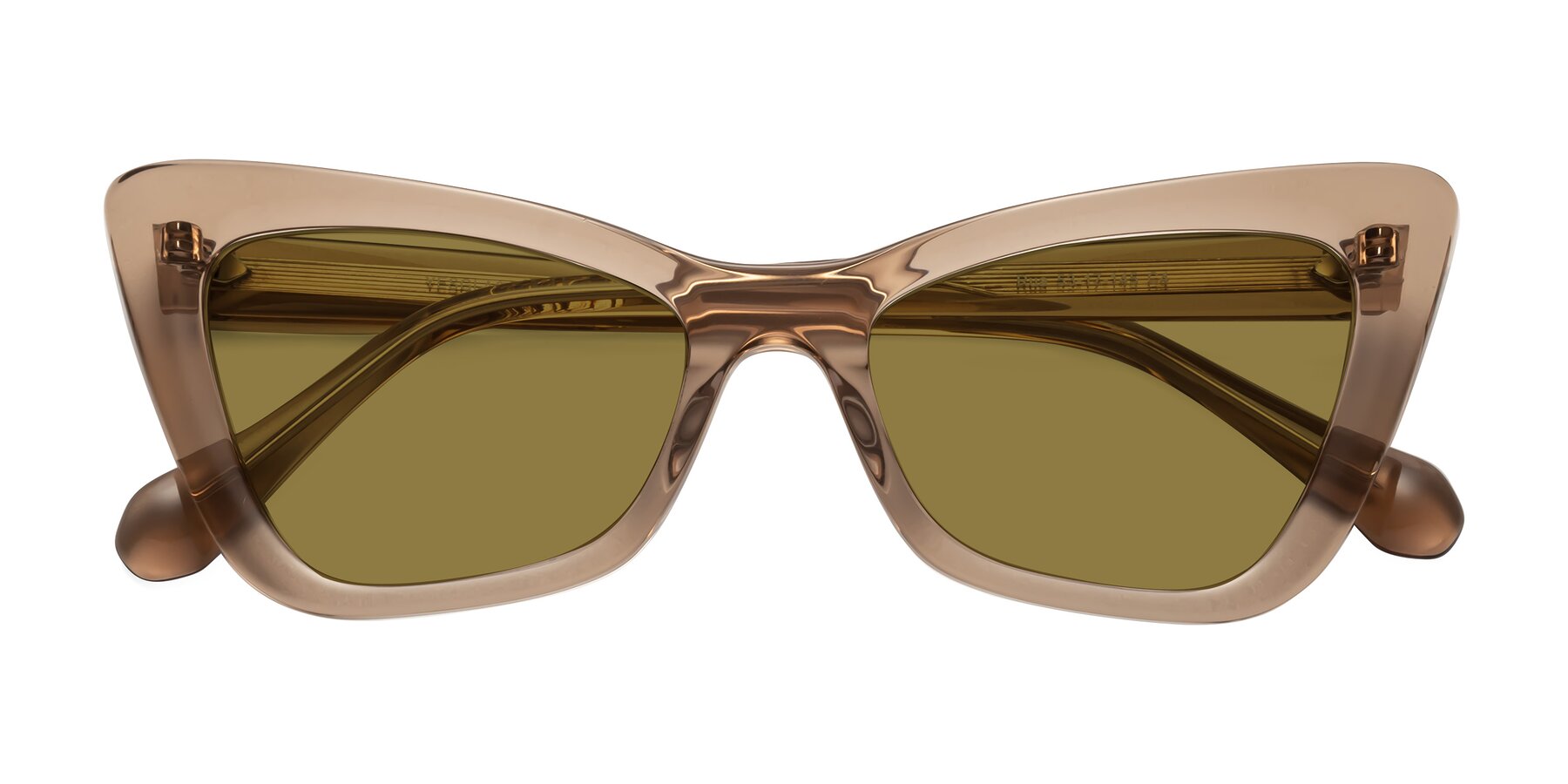 Folded Front of Rua in Caramel with Brown Polarized Lenses