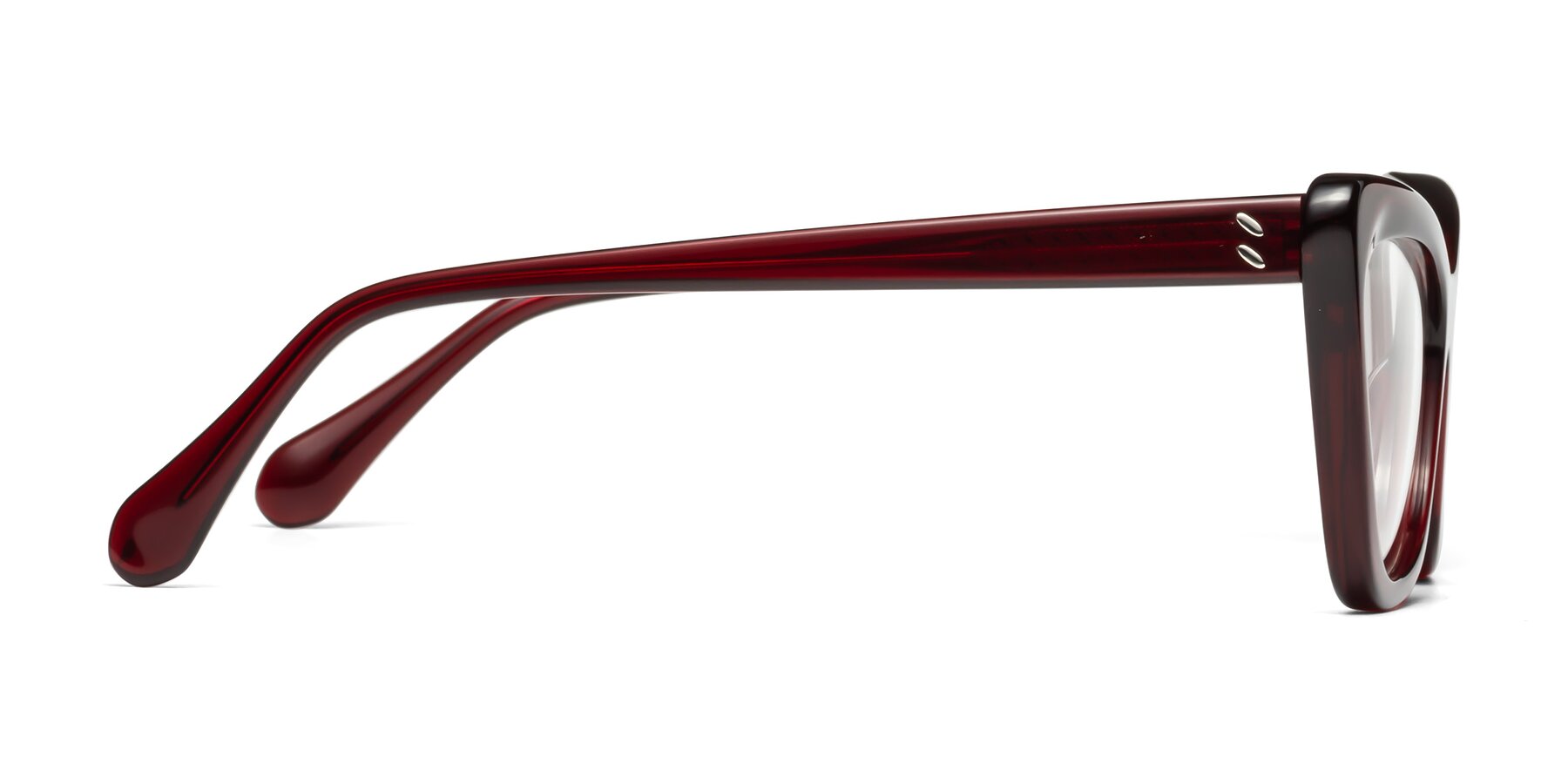 Side of Rua in Wine with Clear Reading Eyeglass Lenses