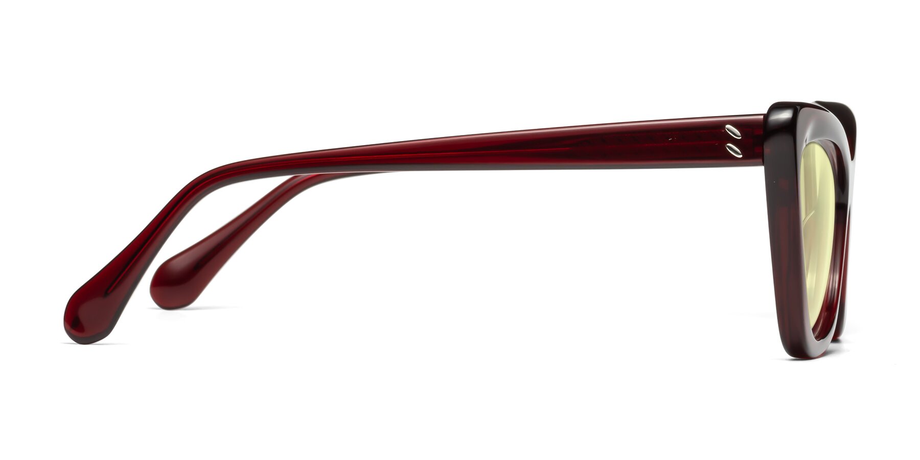 Side of Rua in Wine with Light Yellow Tinted Lenses