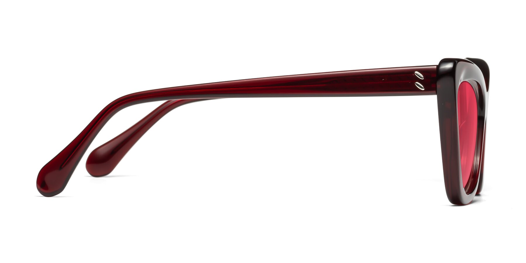 Side of Rua in Wine with Red Tinted Lenses
