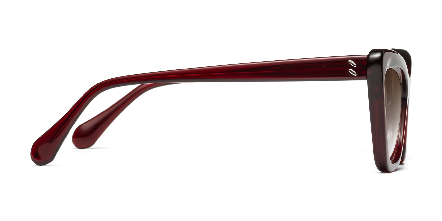 Side of Rua in Wine with Brown Gradient Lenses
