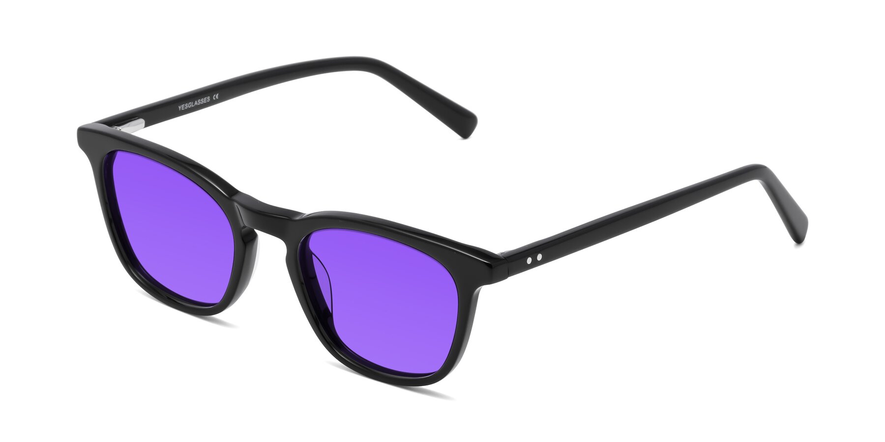 Angle of Loris in Black with Purple Tinted Lenses