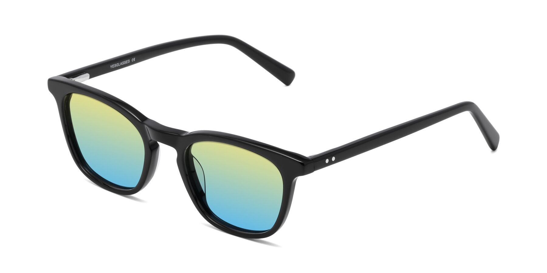 Angle of Loris in Black with Yellow / Blue Gradient Lenses