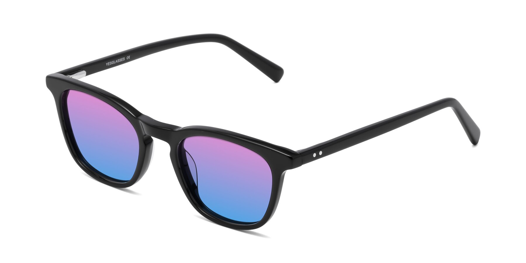 Angle of Loris in Black with Pink / Blue Gradient Lenses
