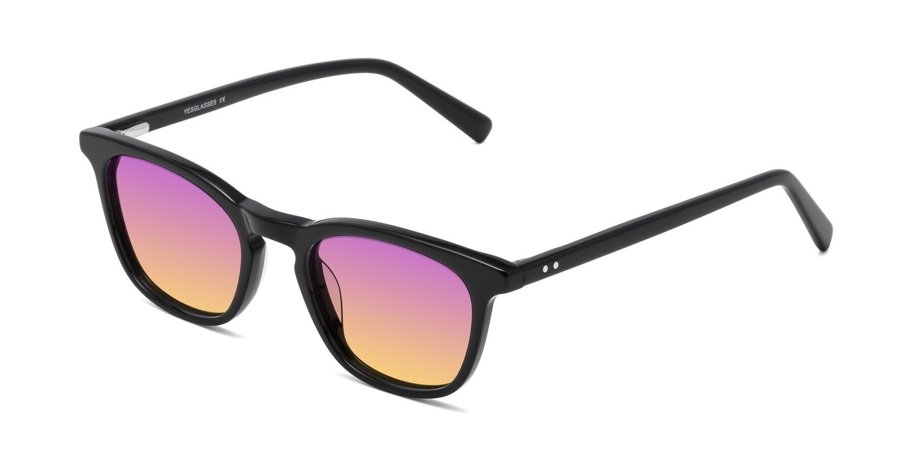 Angle of Loris in Black with Purple / Yellow Gradient Lenses