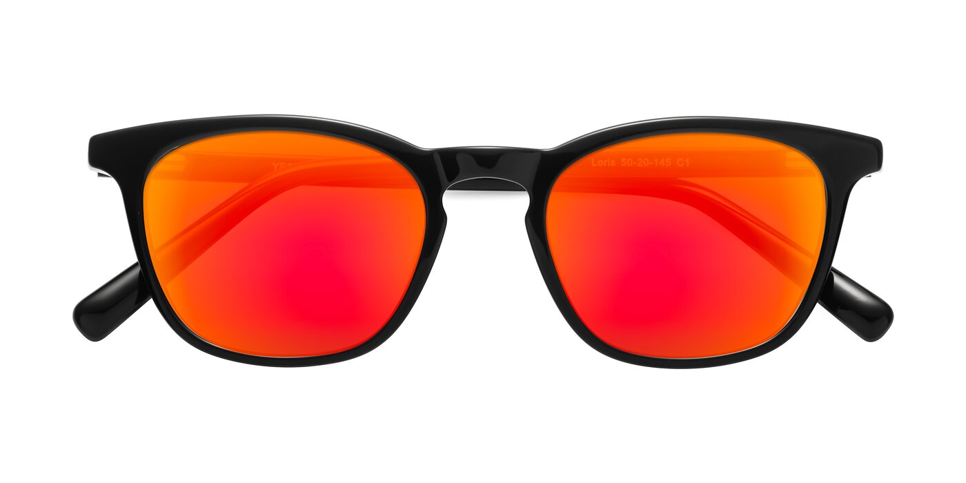 Loris - Black Flash Mirrored Sunglasses