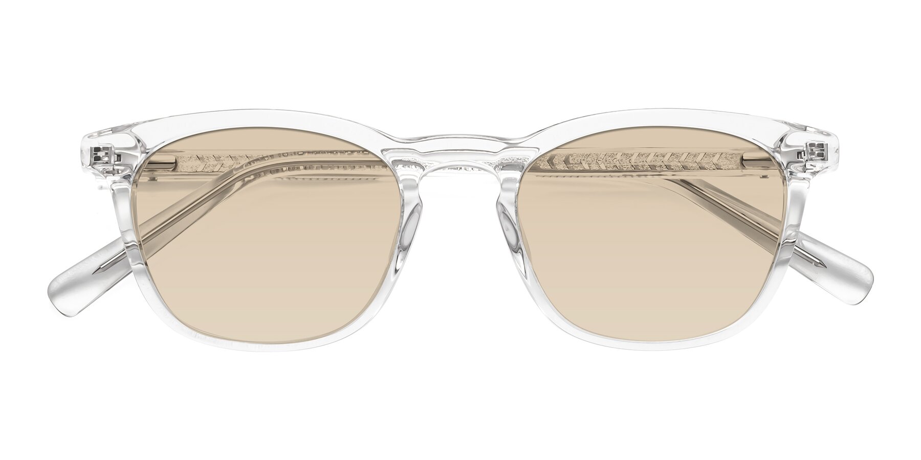 Folded Front of Loris in Clear with Light Brown Tinted Lenses