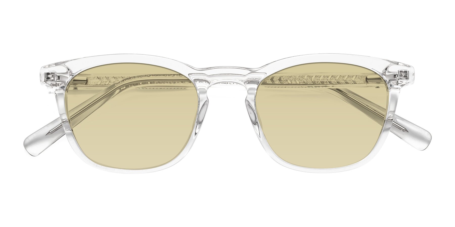 Folded Front of Loris in Clear with Light Champagne Tinted Lenses