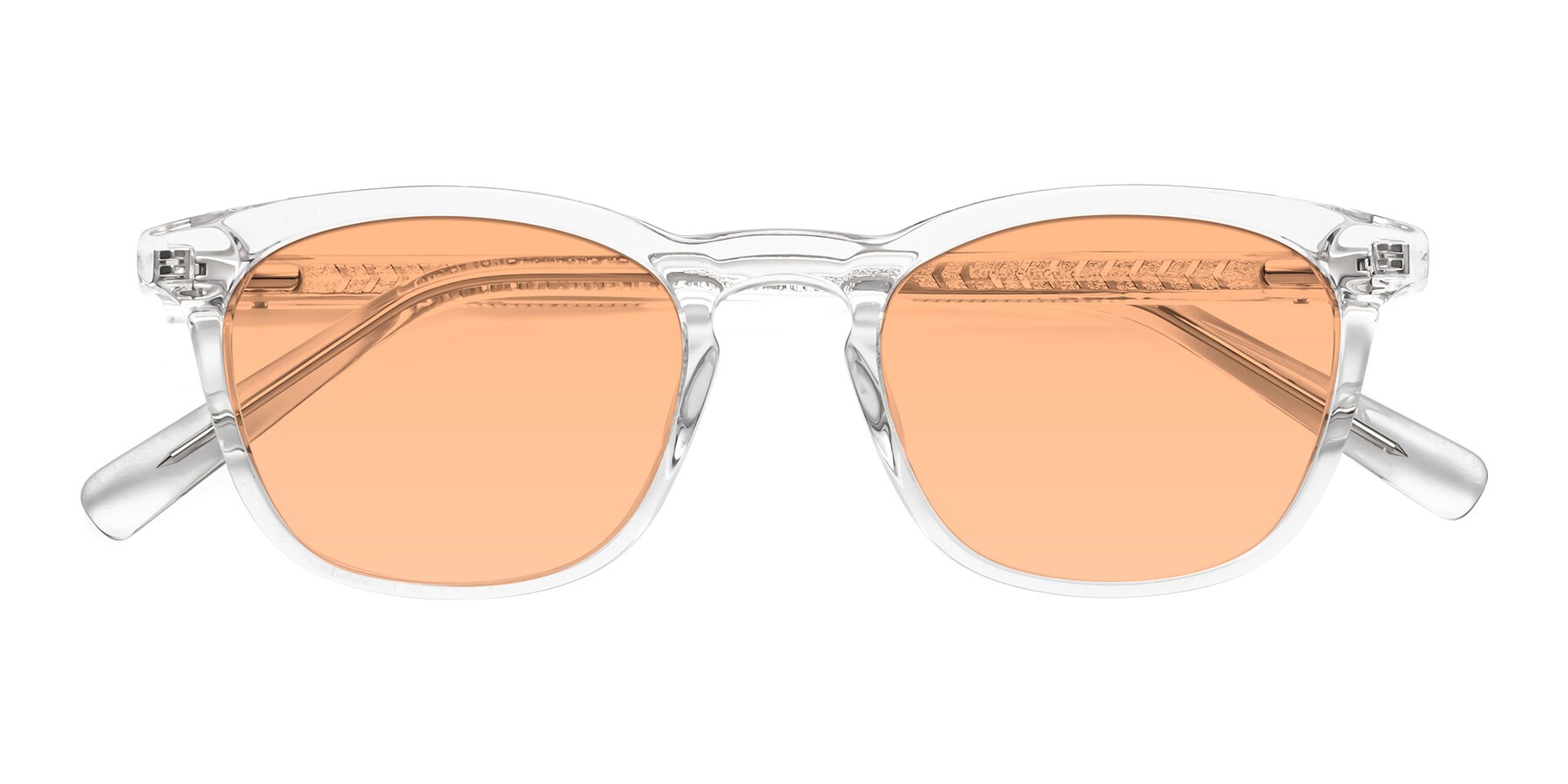 Folded Front of Loris in Clear with Light Orange Tinted Lenses