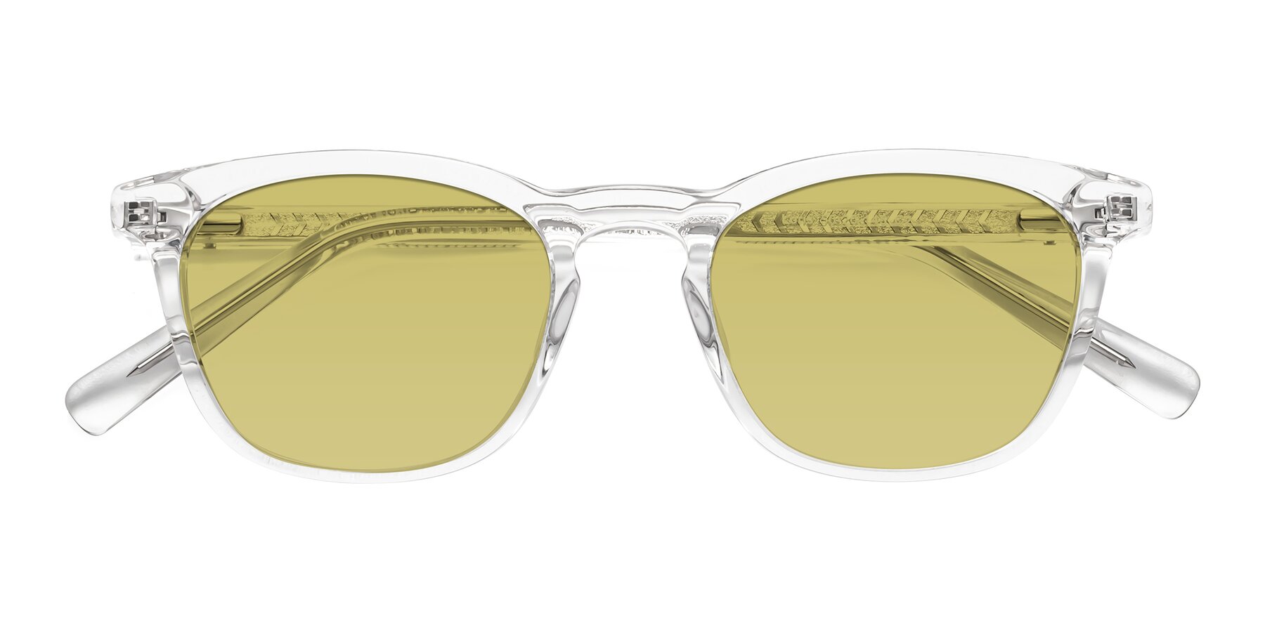 Folded Front of Loris in Clear with Medium Champagne Tinted Lenses