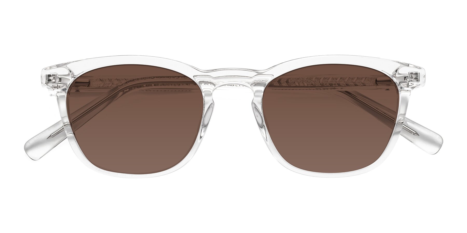 Folded Front of Loris in Clear with Brown Tinted Lenses