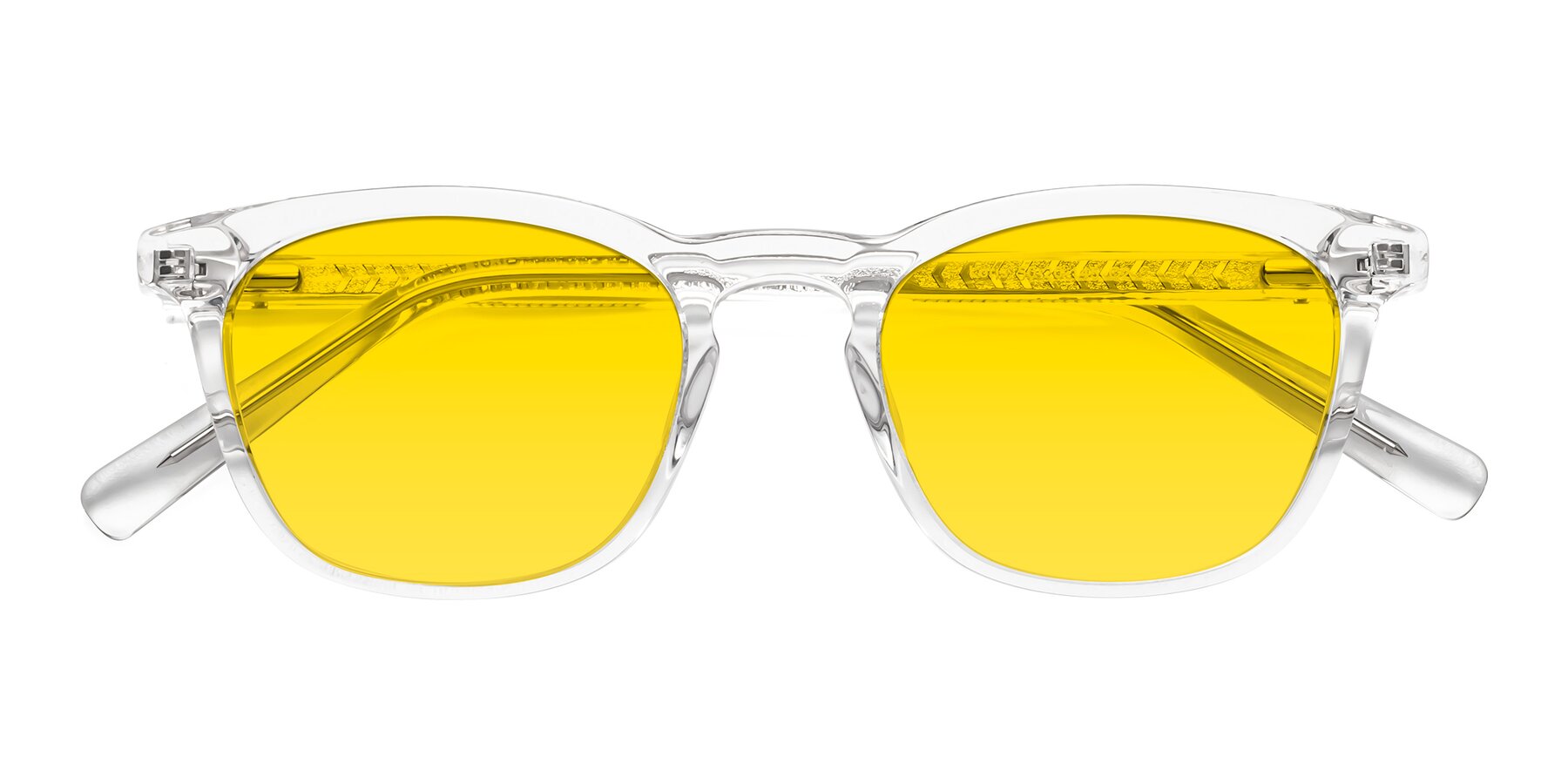Folded Front of Loris in Clear with Yellow Tinted Lenses