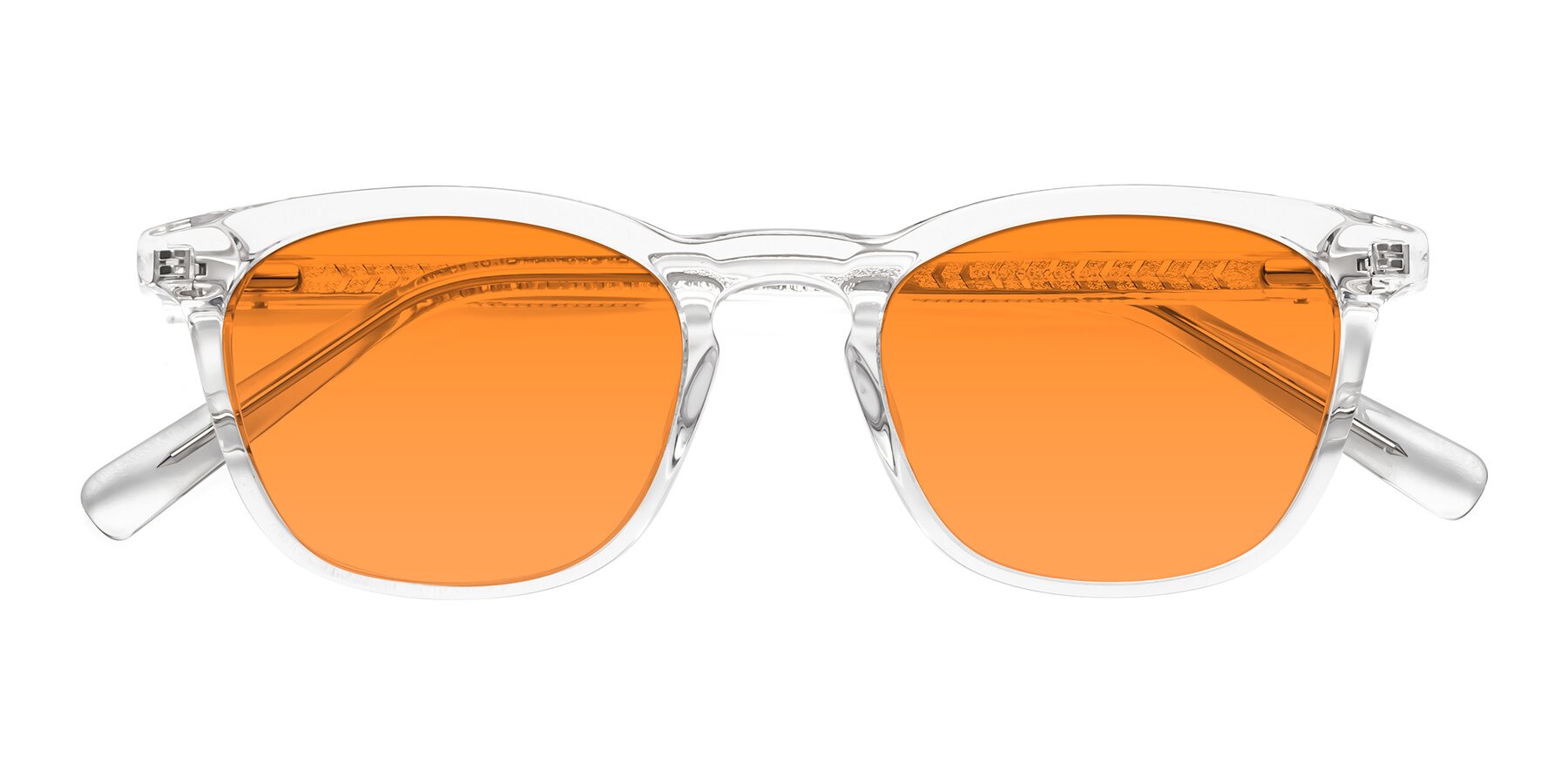 Folded Front of Loris in Clear with Orange Tinted Lenses