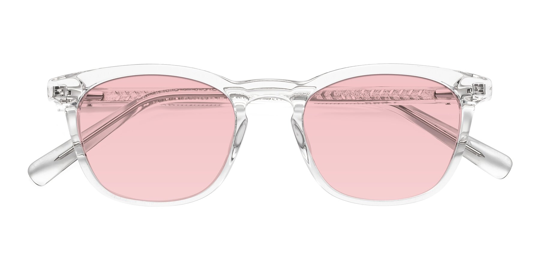 Folded Front of Loris in Clear with Light Garnet Tinted Lenses