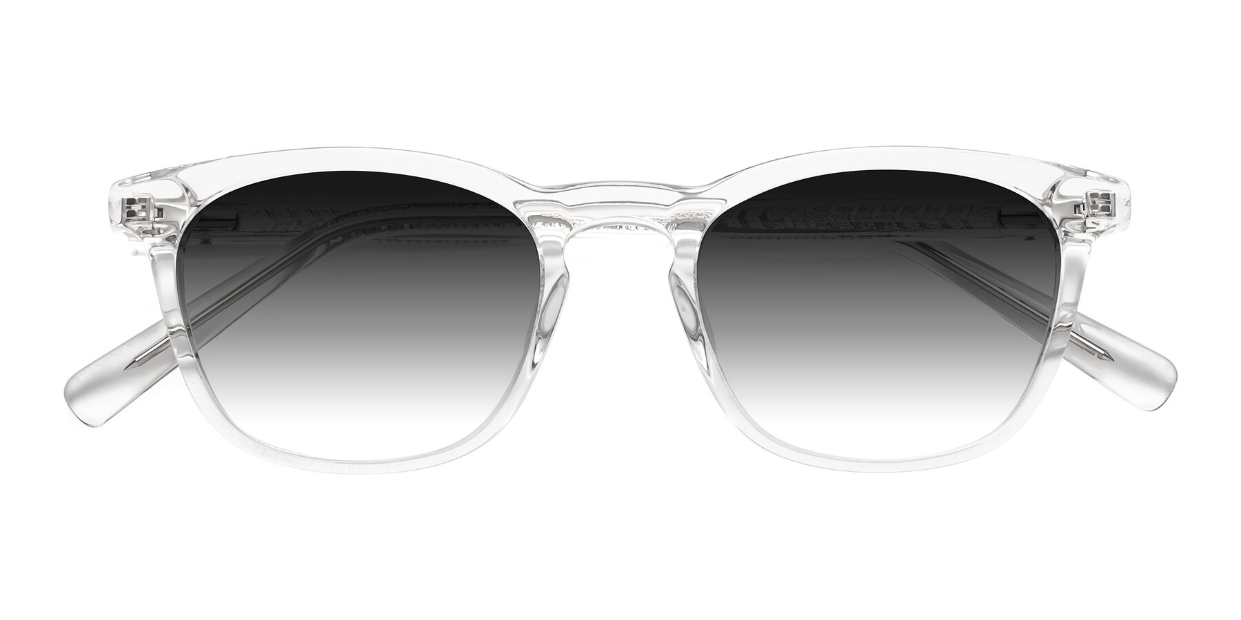 Folded Front of Loris in Clear with Gray Gradient Lenses