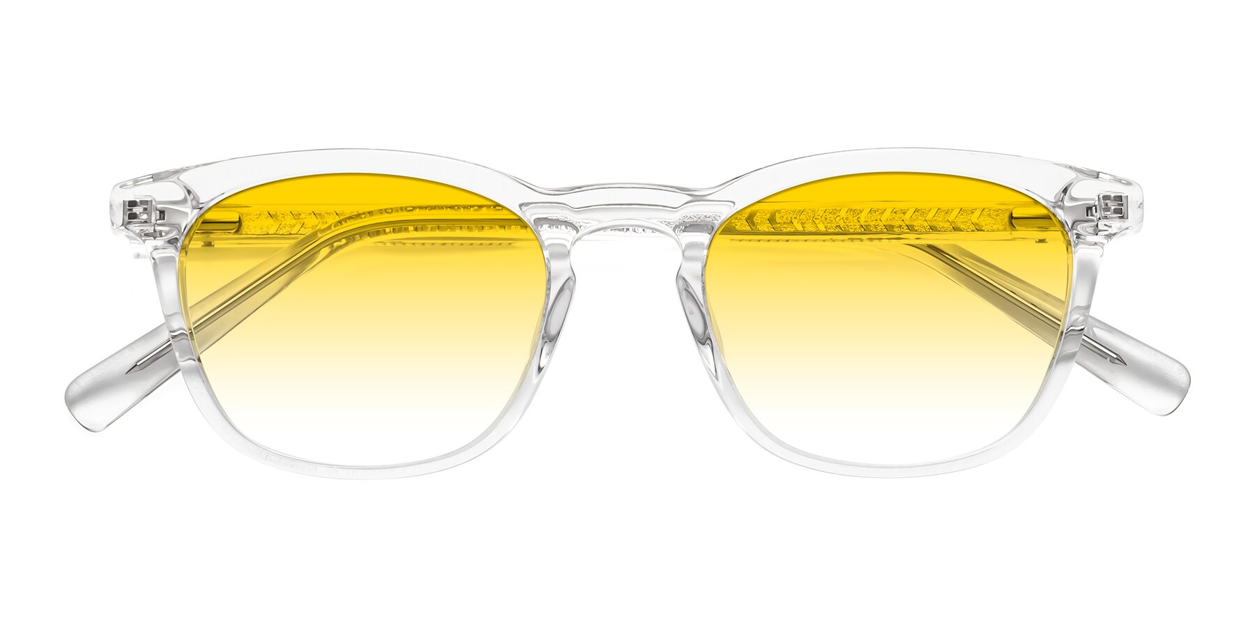 Folded Front of Loris in Clear with Yellow Gradient Lenses