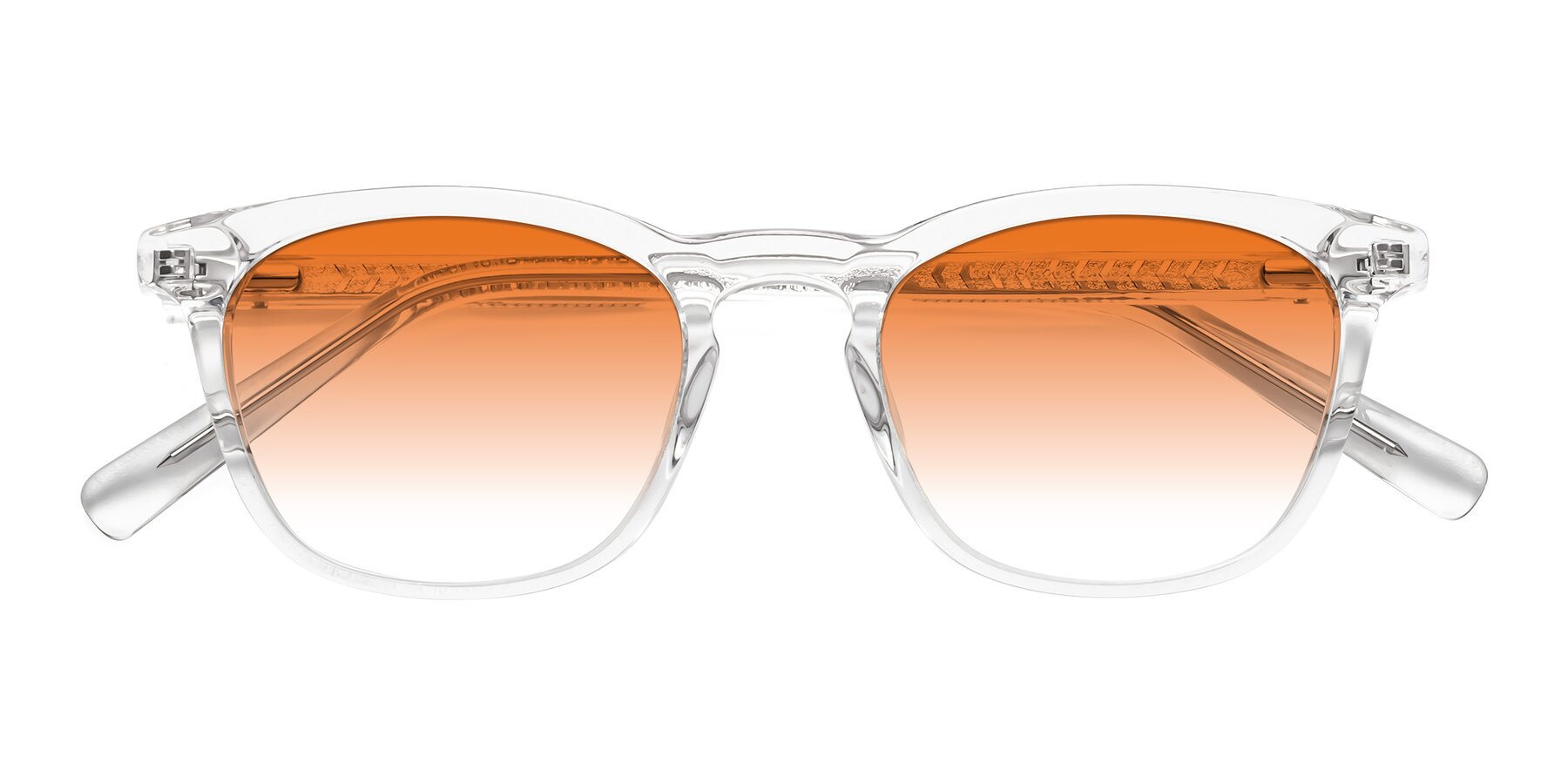 Folded Front of Loris in Clear with Orange Gradient Lenses