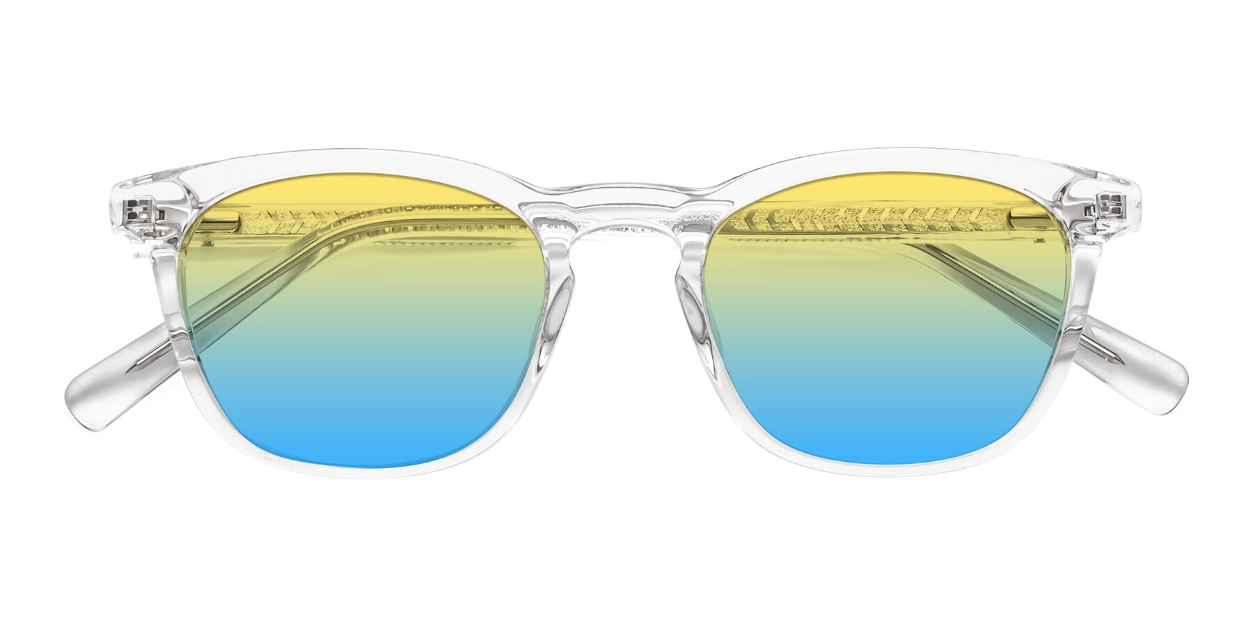 Folded Front of Loris in Clear with Yellow / Blue Gradient Lenses