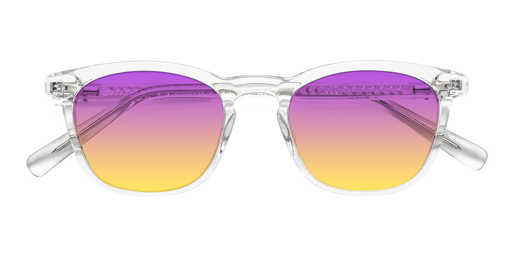 Folded Front of Loris in Clear with Purple / Yellow Gradient Lenses