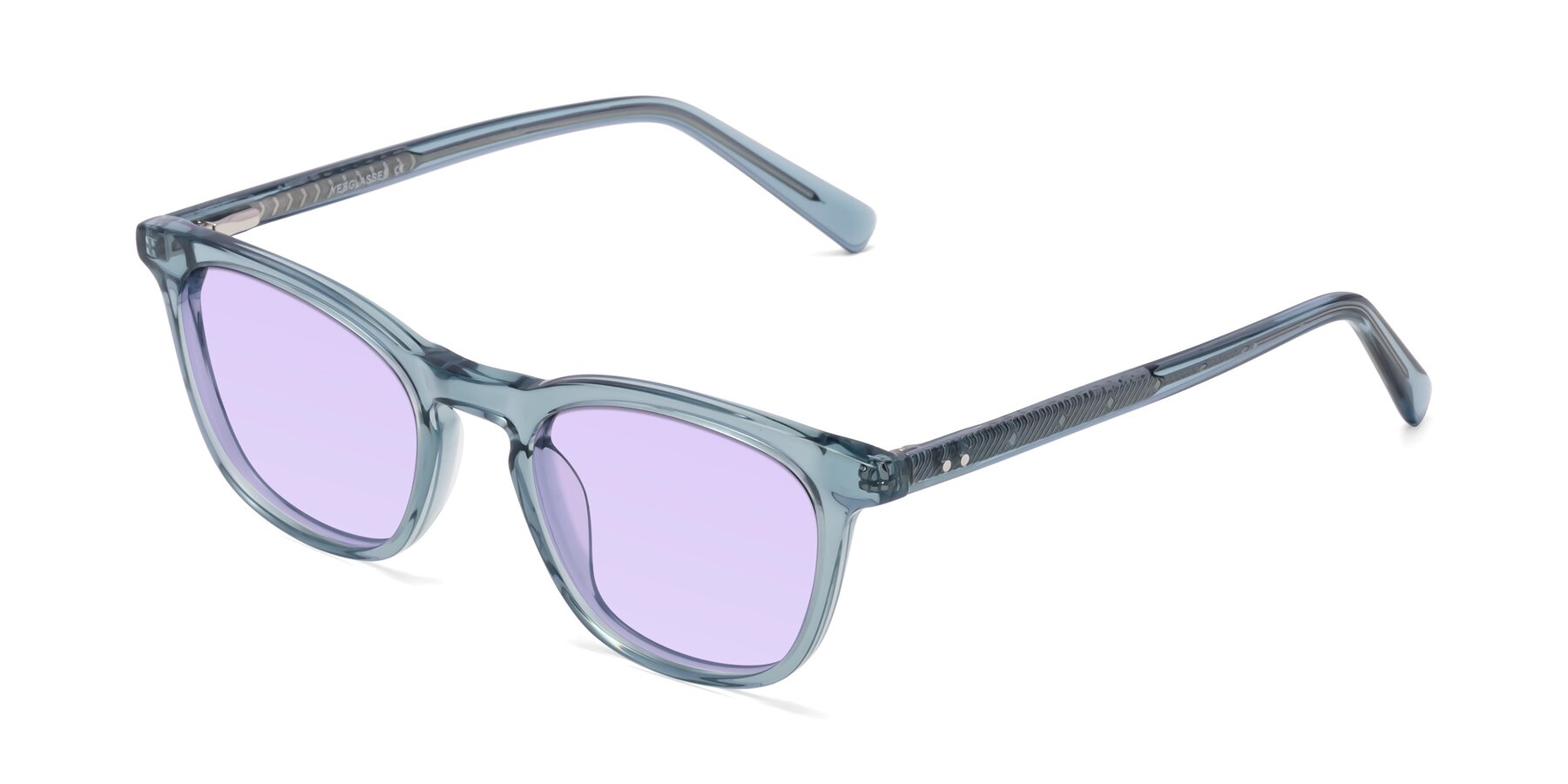 Angle of Loris in Light Blue with Light Purple Tinted Lenses