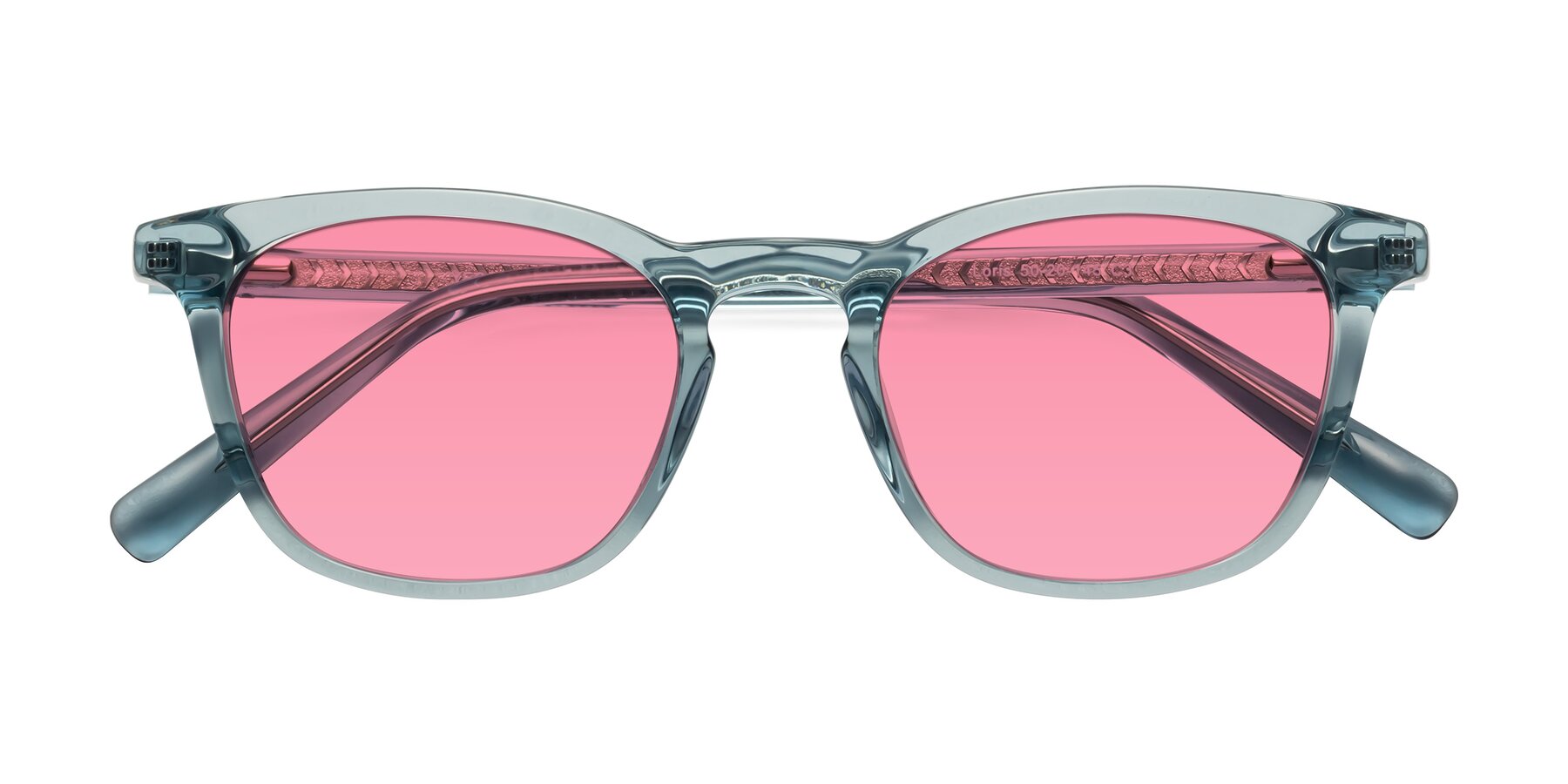 Folded Front of Loris in Light Blue with Pink Tinted Lenses