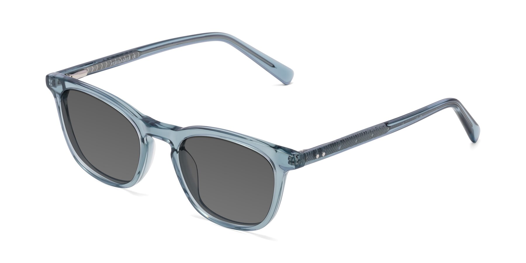 Angle of Loris in Light Blue with Medium Gray Tinted Lenses