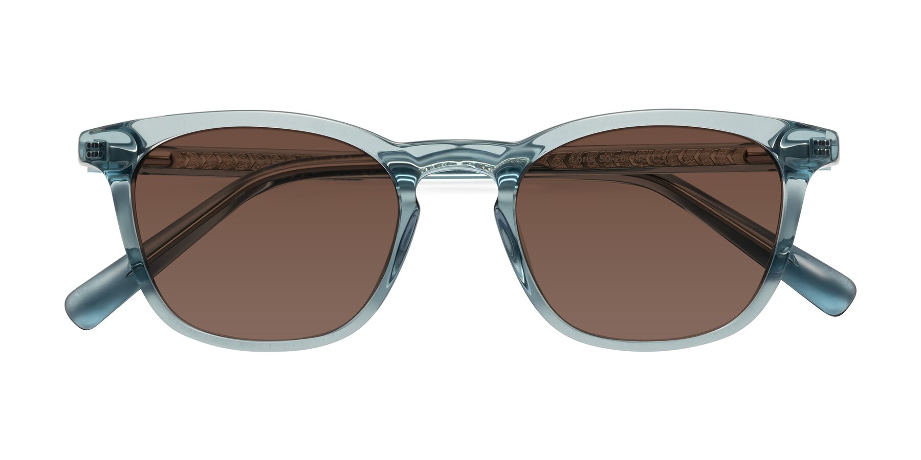 Folded Front of Loris in Light Blue with Brown Tinted Lenses