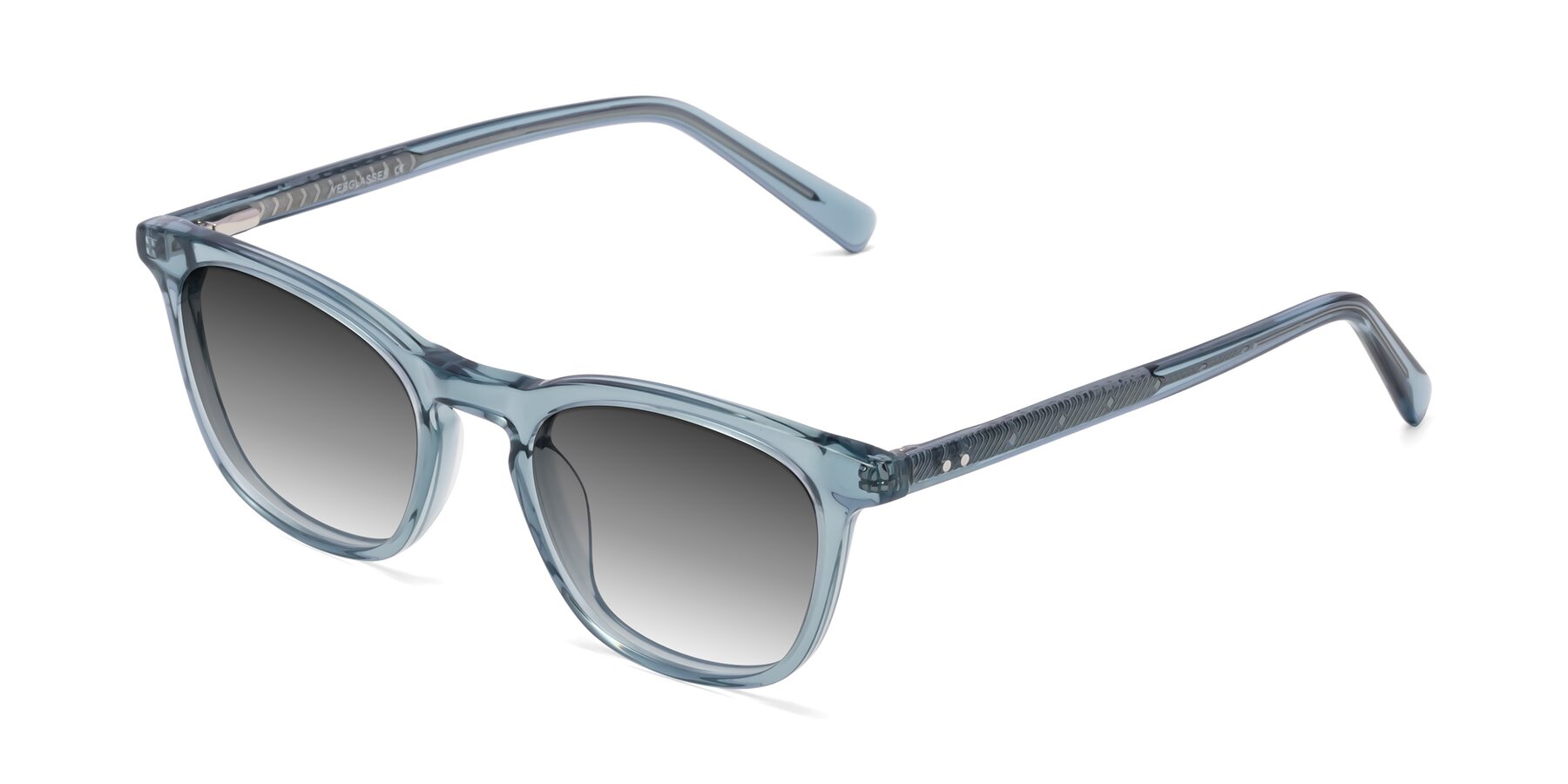 Angle of Loris in Light Blue with Gray Gradient Lenses