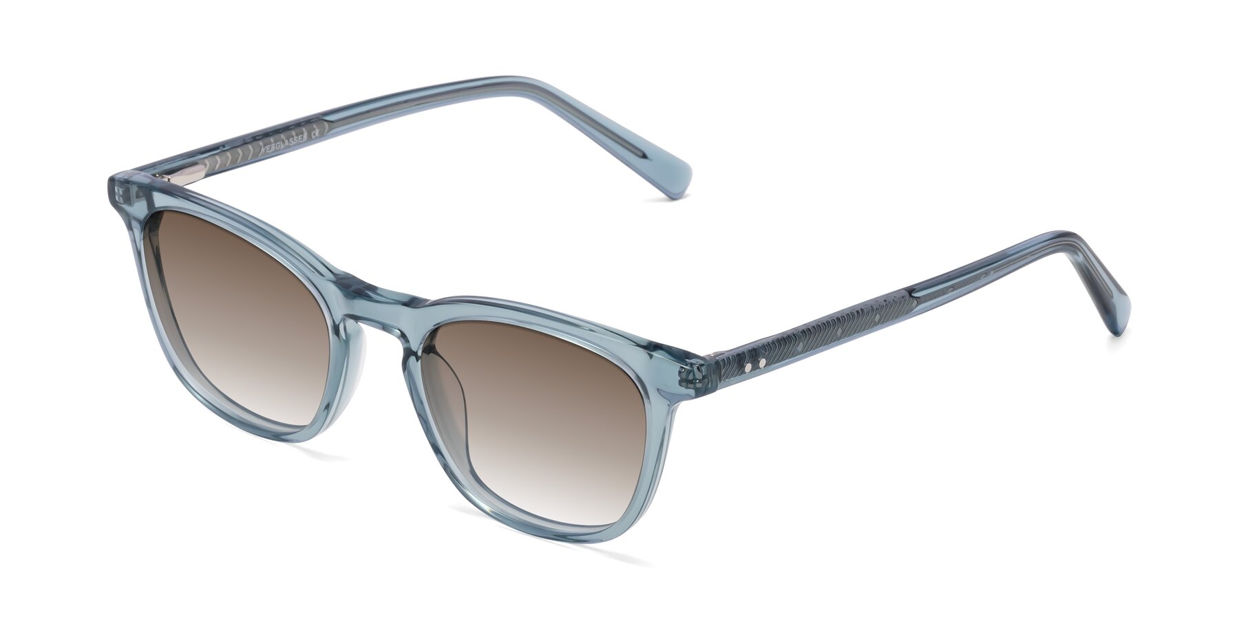 Angle of Loris in Light Blue with Brown Gradient Lenses