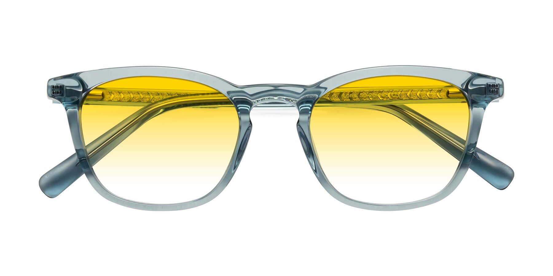 Folded Front of Loris in Light Blue with Yellow Gradient Lenses