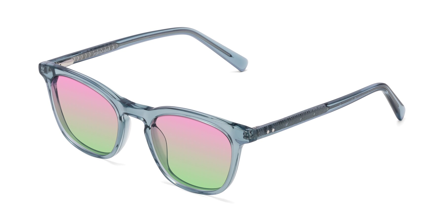 Angle of Loris in Light Blue with Pink / Green Gradient Lenses