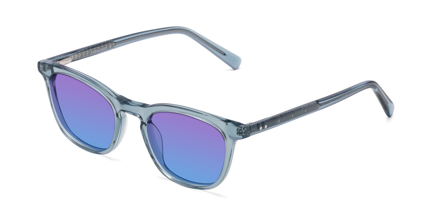 Angle of Loris in Light Blue with Purple / Blue Gradient Lenses