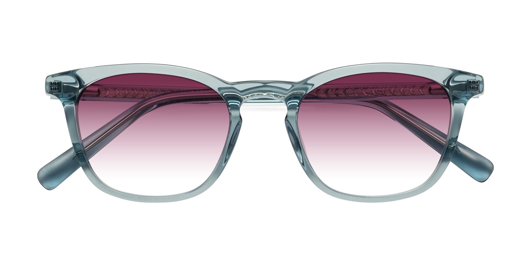 Folded Front of Loris in Light Blue with Wine Gradient Lenses