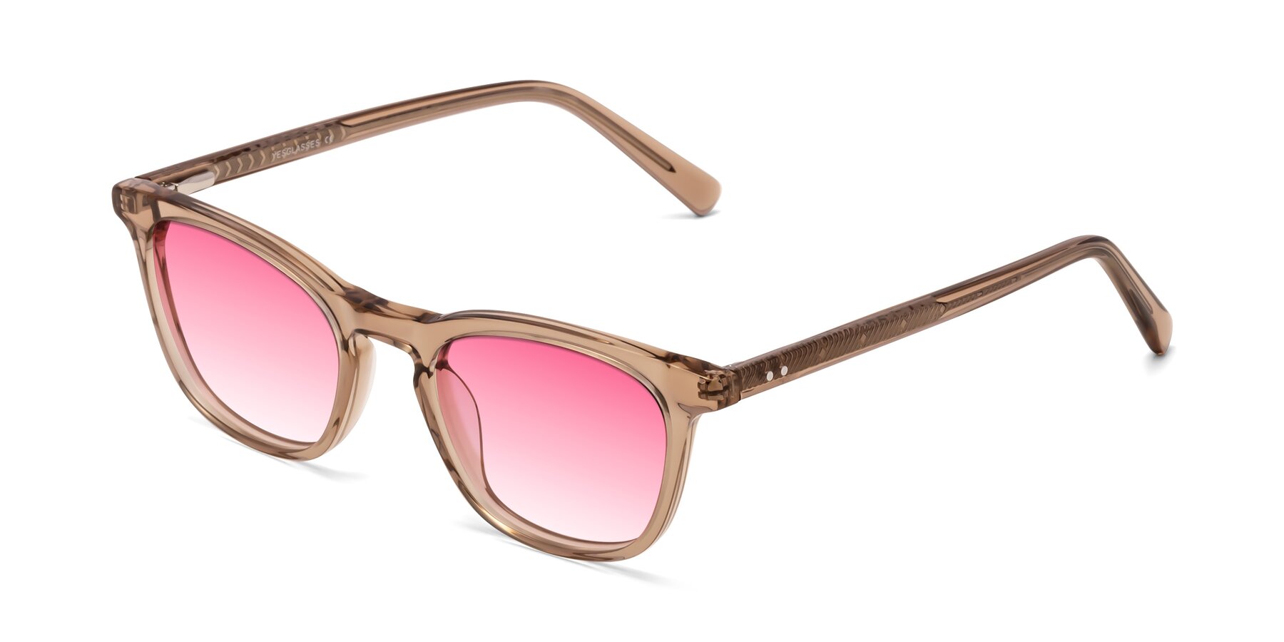 Angle of Loris in Light Brown with Pink Gradient Lenses