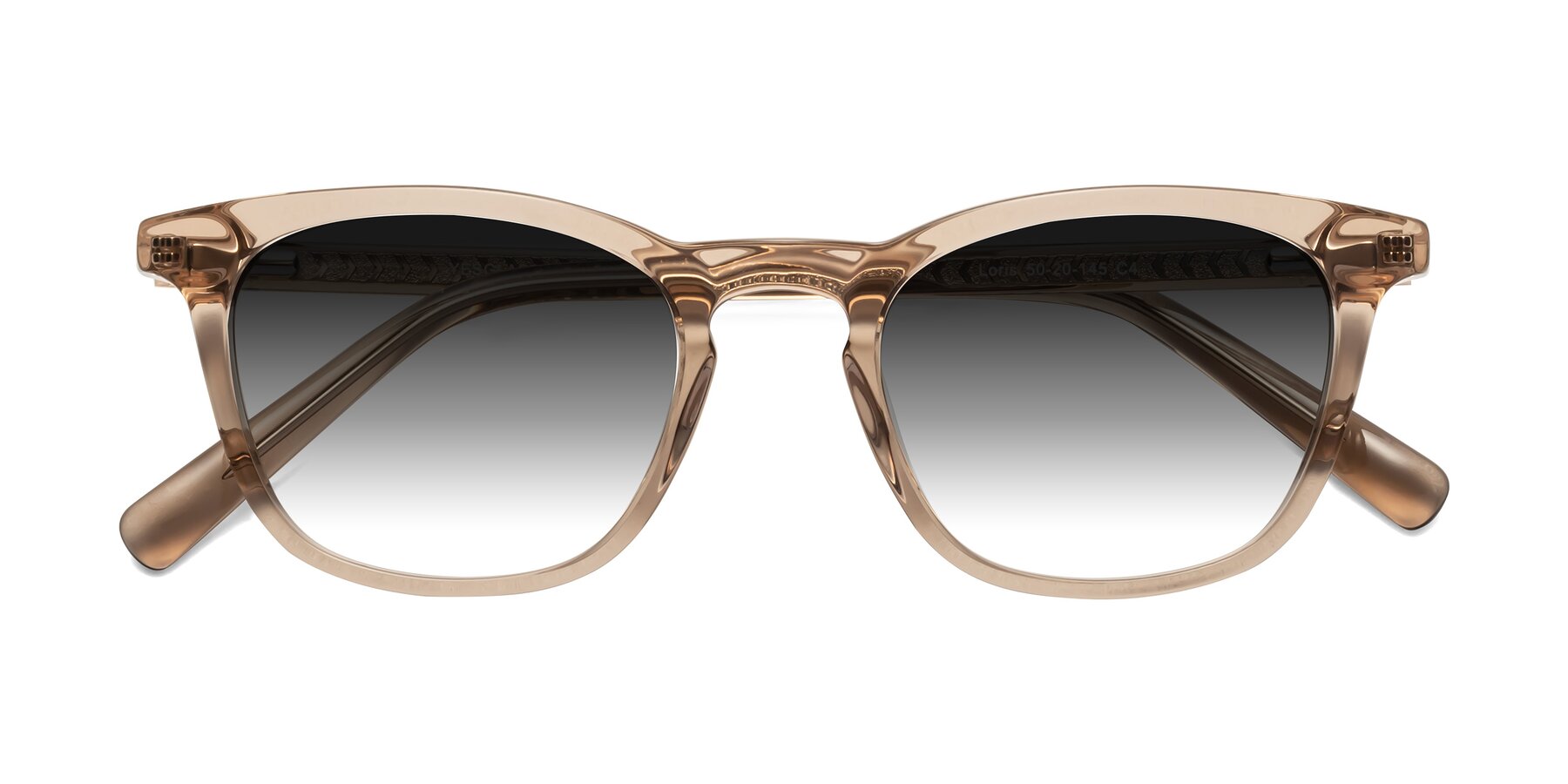 Folded Front of Loris in Light Brown with Gray Gradient Lenses