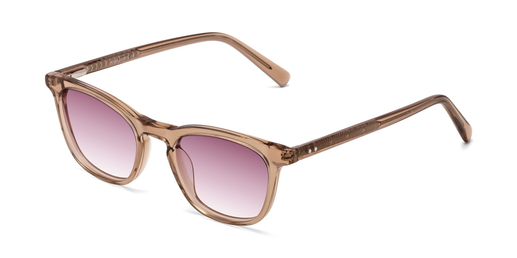 Angle of Loris in Light Brown with Wine Gradient Lenses